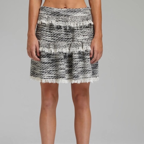 IRO Dresses & Skirts - IRO: Jorgina tweed waterfall skirt black white c1